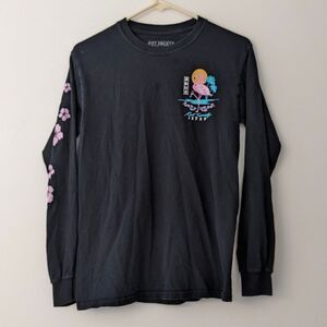 Riot Society Japan Flamingo Graphic Long Sleeve Tee